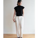 シンプルなデザインが上品なフレンチスリーブハイネックニットトップス モックネック | maison de LATIR | 詳細画像43 