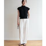 シンプルなデザインが上品なフレンチスリーブハイネックニットトップス モックネック | maison de LATIR | 詳細画像51 