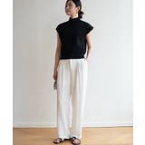 シンプルなデザインが上品なフレンチスリーブハイネックニットトップス モックネック | maison de LATIR | 詳細画像53 