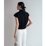 シンプルなデザインが上品なフレンチスリーブハイネックニットトップス モックネック | maison de LATIR | 詳細画像58 