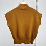 シンプルなデザインが上品なフレンチスリーブハイネックニットトップス モックネック | maison de LATIR | 詳細画像67 