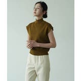 一枚で夏服がオシャレに着こなせる!フレンチスリーブハイネック半袖サマーニット | maison de LATIR | 詳細画像9