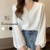 ゆったりしたサイズ感の大人めニット レイヤード Vネックニット | maison de LATIR | 詳細画像1 