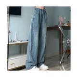 ルーズシルエットがオシャレなストレートモップデニム ハイウエスト ワイドパンツ | maison de LATIR | 詳細画像5