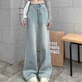 夏 夏旬デニムスタイルを楽しめるワイドデニムパンツ ハイウエスト | maison de LATIR | 詳細画像5