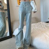 夏 夏旬デニムスタイルを楽しめるワイドデニムパンツ ハイウエスト | maison de LATIR | 詳細画像7