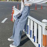 夏 夏の旬大人カジュアルを演出するワイドデニムパンツ ハイウエスト | maison de LATIR | 詳細画像3