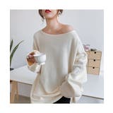 ゆったりシルエットが可愛いオフショルデザインニット オフショルダー プルオーバー | maison de LATIR | 詳細画像6