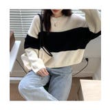 デザインショートニット ボリューム感のあるシルエットがポイント トップス | maison de LATIR | 詳細画像2