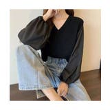 ゆったりしたサイズ感の大人めニット レイヤード Vネックニット | maison de LATIR | 詳細画像2