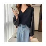 ゆったりしたサイズ感の大人めニット レイヤード Vネックニット | maison de LATIR | 詳細画像4