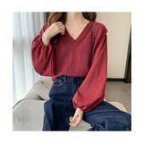 ゆったりしたサイズ感の大人めニット レイヤード Vネックニット | maison de LATIR | 詳細画像6