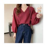 ゆったりしたサイズ感の大人めニット レイヤード Vネックニット | maison de LATIR | 詳細画像7