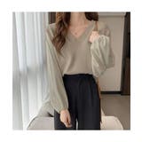 ゆったりしたサイズ感の大人めニット レイヤード Vネックニット | maison de LATIR | 詳細画像8