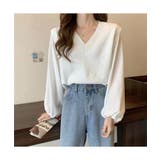 ゆったりしたサイズ感の大人めニット レイヤード Vネックニット | maison de LATIR | 詳細画像8 