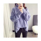 上品さのあるサイドスリットタートルネックニット 冬 韓国 | maison de LATIR | 詳細画像6 