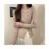 コーデを華やかにするフリルデザインニットトップス スリット 冬 | maison de LATIR | 詳細画像4 