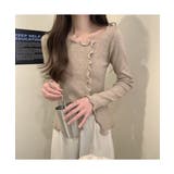 コーデを華やかにするフリルデザインニットトップス スリット 冬 | maison de LATIR | 詳細画像5 