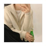 ルーズ感が可愛い襟付きジップニットカーディガン 韓国 夏 | maison de LATIR | 詳細画像2