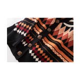 レトロ感が可愛い総柄Vネックニットカーディガン 冬 ニット | maison de LATIR | 詳細画像8 