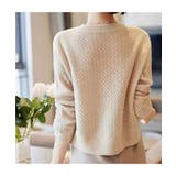 上品な可愛らしさを演出するクロシェ編みショート丈ニット かぎ編み | maison de LATIR | 詳細画像3 