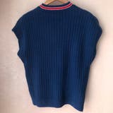 こなれカジュアルコーデに仕上げる配色ラインVネックニットベスト 大人 可愛い | maison de LATIR | 詳細画像3