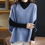 トレンド感あふれるレイヤードアイテム！Vネックドルマンニットベスト ニットジレ … | maison de LATIR | 詳細画像7 