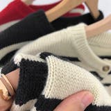 コーデを大人可愛いく仕上げるボーダー柄ニットカーディガン ショートカーディガン … | maison de LATIR | 詳細画像6 