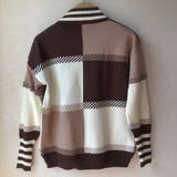 大胆な配色デザインがコーデの主役になるブロック配色ハイネックニット | maison de LATIR | 詳細画像4