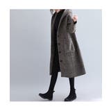 千鳥格子柄大人めフードコート ミドル丈コート フードコート | maison de LATIR | 詳細画像10