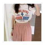 カジュアルプリントが可愛いコットンTシャツ くま バラ | maison de LATIR | 詳細画像2 