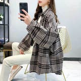 ブラック | オーバーサイズのチェック柄ネルシャツ。こなれ感たっぷり。チェック 起毛 シャツ | maison de LATIR