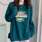 グリーン | ビッグシルエット カレッジロゴプルオーバースウェット | maison de LATIR