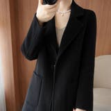 ブラック | 軽やかでソフトな着心地◎大人気のミドル丈チェースターコート ハーフコート | maison de LATIR