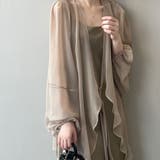 ベージュ | やさしく包む長袖シアーカーディガン 冷房対策 日焼け防止 | maison de LATIR