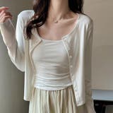 さらっと羽織れて着まわしやすい、ベーシックなクルーネック春カーディガン 春 春服 | maison de LATIR | 詳細画像6 