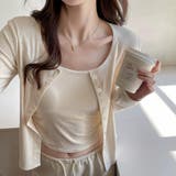 さらっと羽織れて着まわしやすい、ベーシックなクルーネック春カーディガン 春 春服 | maison de LATIR | 詳細画像1 