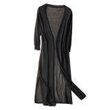 軽やかな透け感で上品に決まるシアー春夏カーディガン 薄手 七分袖 | maison de LATIR | 詳細画像5 