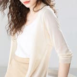 軽やかな透け感で上品に決まるシアー春夏カーディガン 薄手 七分袖 | maison de LATIR | 詳細画像9 