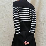 スタイリングに合わせやすい上品なカーディガン トップス ボーダー | maison de LATIR | 詳細画像7 