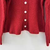 ラメ入り上品で大人かわいい長袖クロップドペプラムカーディガン パール ショート | maison de LATIR | 詳細画像13 