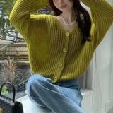 羽織るだけで、こなれ感Vネックニットカーディガン 春服 立体感 | maison de LATIR | 詳細画像2 