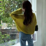 羽織るだけで、こなれ感Vネックニットカーディガン 春服 立体感 | maison de LATIR | 詳細画像4 