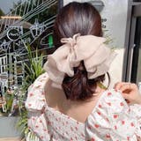 ふんわり軽やかなビッグシフォンシュシュ シアー 大きい | maison de LATIR | 詳細画像5 