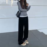 モードな気分ベロアワイドパンツ ワイド ルーズ | maison de LATIR | 詳細画像10 