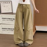 ボリューム感が可愛い、今っぽく決まるワイドカーゴパンツ 夏服 レディース | maison de LATIR | 詳細画像1