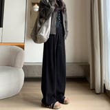 オフィスカジュアルなレディースコーデュロイワイドパンツ ボトム オフィスカジュアル | maison de LATIR | 詳細画像2 