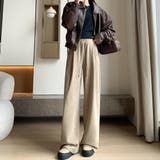 オフィスカジュアルなレディースコーデュロイワイドパンツ ボトム オフィスカジュアル | maison de LATIR | 詳細画像8 