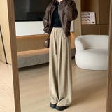 オフィスカジュアルなレディースコーデュロイワイドパンツ ボトム オフィスカジュアル | maison de LATIR | 詳細画像9 