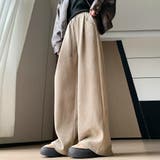 オフィスカジュアルなレディースコーデュロイワイドパンツ ボトム オフィスカジュアル | maison de LATIR | 詳細画像10 